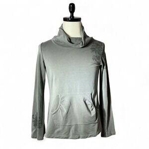 REI‎ Gray Cowl Neck Long Sleeve Pocket Tunic Top Womens M